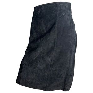 The Narragansett Vintage Size 10 Black Suede High Waisted Pencil Straight Skirt